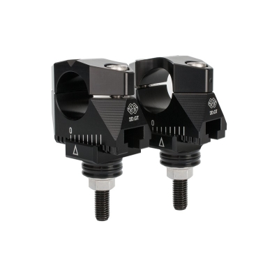 Alzas de manillar ajustables GILLES. negro - motoscamaralweb.com