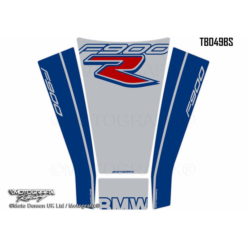 Set de 4 protectores de depósito MOTOGRAFIX color azul/blanco BMW F900R - motoscamaralweb.com Set de 4 protectores de depósito MOTOGRAFIX color azul/blanco BMW F900R - motoscamaralweb.com