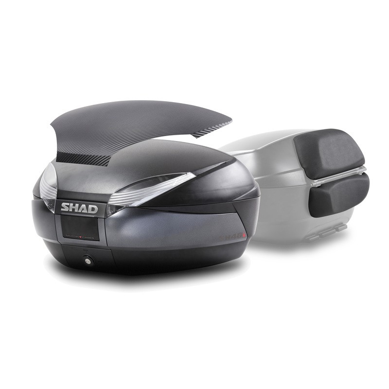 Baúl SHAD SH48 Gris Tapa CARBONO + DOBLE Respaldo - motoscamaralweb.com Baúl SHAD SH48 Gris Tapa CARBONO + DOBLE Respaldo - motoscamaralweb.com