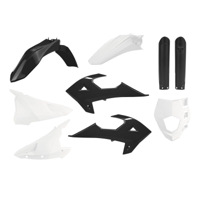 Kit de plásticos Polisport. GASGAS EC/EC-E. negro/blanco - motoscamaralweb.com