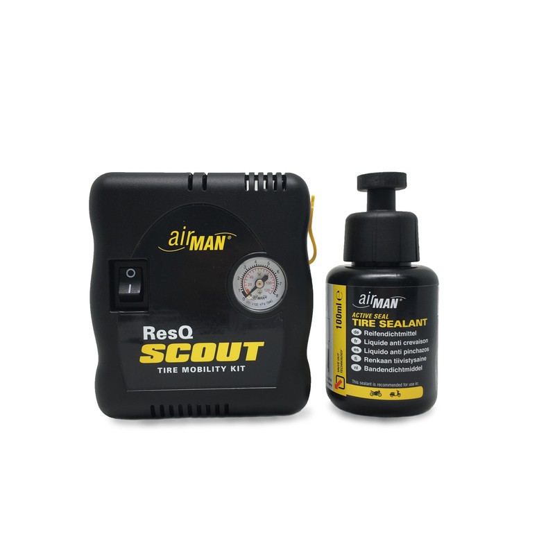 Compresor de aire + Sellador de neumáticos AIRMAN - motoscamaralweb.com Compresor de aire + Sellador de neumáticos AIRMAN - motoscamaralweb.com