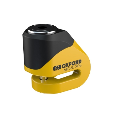 Candado de disco OXFORD XD5 - 5mm jaune / noir - motoscamaralweb.com