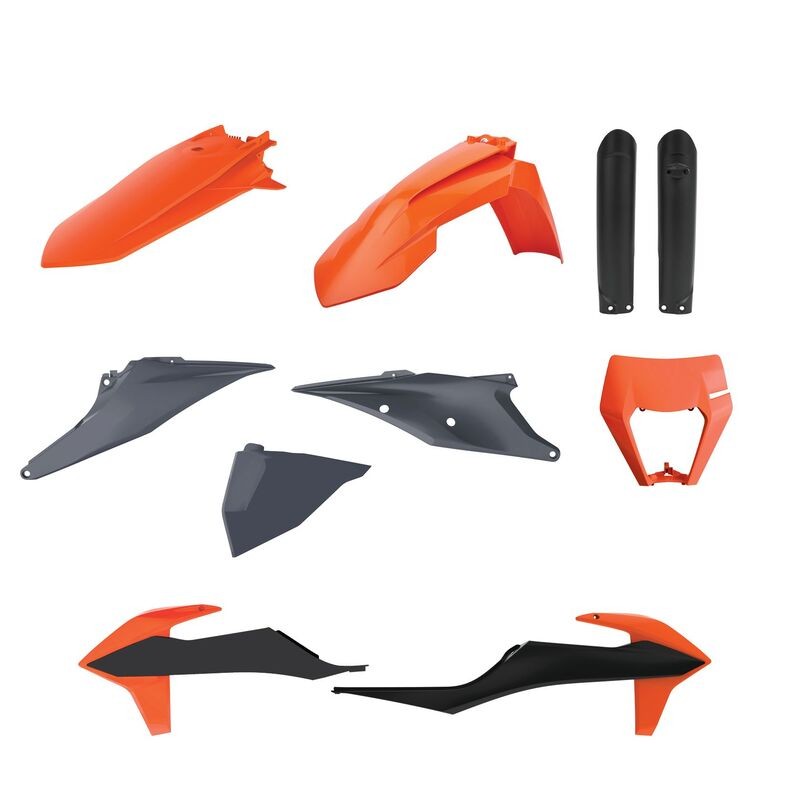 Kit de plásticos Polisport. KTM color OEM - motoscamaralweb.com Kit de plásticos Polisport. KTM color OEM - motoscamaralweb.com