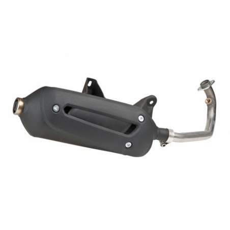 Escape completo TECNIGAS New Maxi 4 - Acero negro Vespa GTS - motoscamaralweb.com