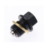 Tapón de vaciado de aceite TECNIUM magnético alu negro M14 x 1.50 x 13.5 - motoscamaralweb.com