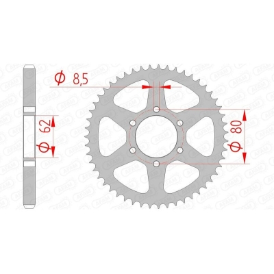 Corona AFAM acero estándar 12208 - Paso 428 - motoscamaralweb.com