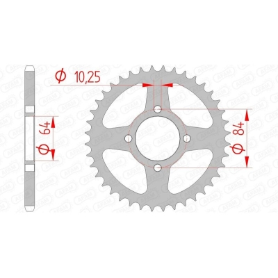 Corona AFAM acero estándar 14310 - Paso 520 - motoscamaralweb.com