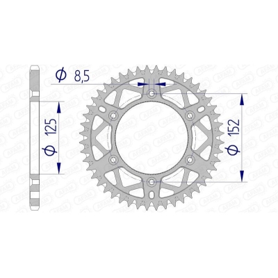 Corona AFAM aluminio ultraligera autolimpiable 39300 - Paso 520 - motoscamaralweb.com