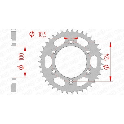 Corona AFAM acero estándar 50609 - Paso 525 - motoscamaralweb.com