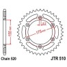 Corona JT 510 de acero con 46 dientes - motoscamaralweb.com