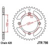 Corona JT 798 de acero con 44 dientes - motoscamaralweb.com