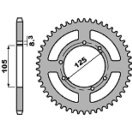 Corona PBR aluminio ultra-light 4413 - 525 - motoscamaralweb.com
