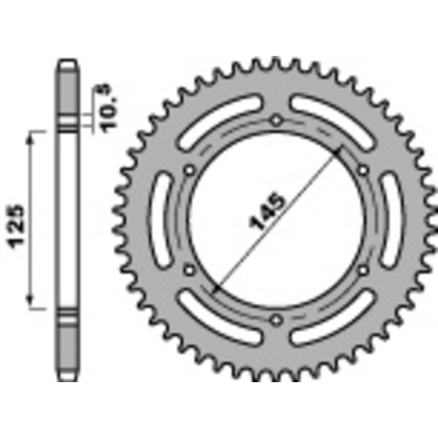Corona PBR acero C45 estándar 866 - 520 - motoscamaralweb.com
