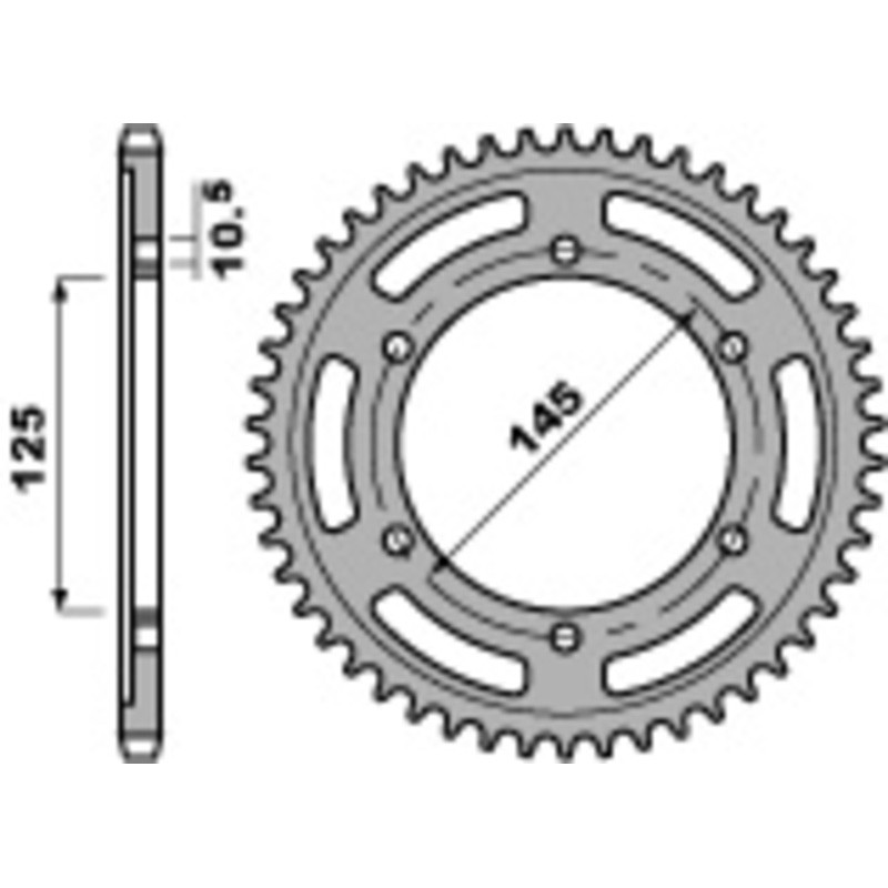 Corona PBR acero C45 estándar 869 - 525 - motoscamaralweb.com Corona PBR acero C45 estándar 869 - 525 - motoscamaralweb.com