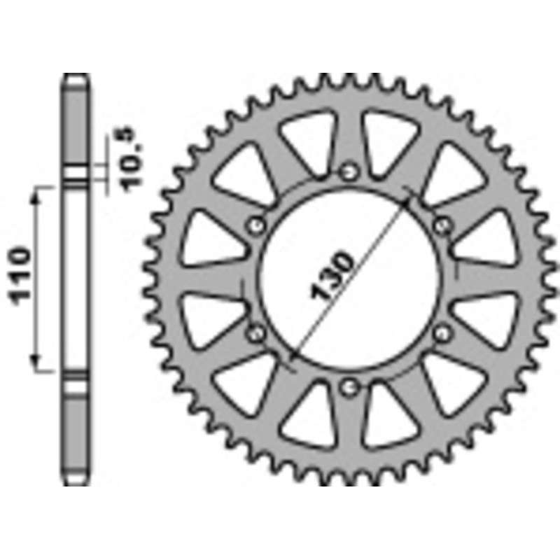Corona PBR acero C45 estándar 504 - 520 - motoscamaralweb.com Corona PBR acero C45 estándar 504 - 520 - motoscamaralweb.com
