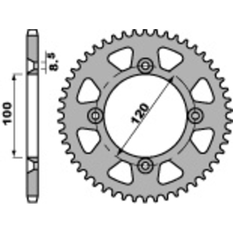 Corona PBR acero C45 estándar 798 - 428 - motoscamaralweb.com Corona PBR acero C45 estándar 798 - 428 - motoscamaralweb.com