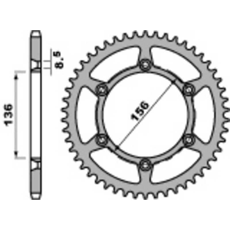 Corona PBR acero C45 estándar 820 - 520 - motoscamaralweb.com Corona PBR acero C45 estándar 820 - 520 - motoscamaralweb.com
