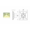 Base adhesiva para bridas de nylon BIHR blanco 21 x 21mm - motoscamaralweb.com