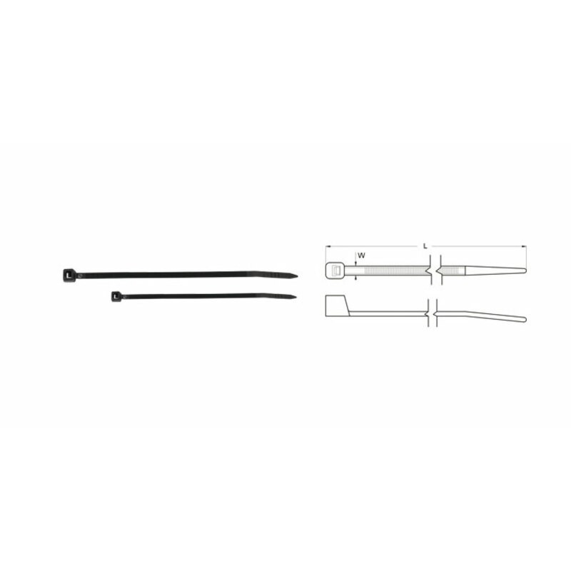 Bridas de nylon BIHR 2.5 x 100mm negro - motoscamaralweb.com Bridas de nylon BIHR 2.5 x 100mm negro - motoscamaralweb.com
