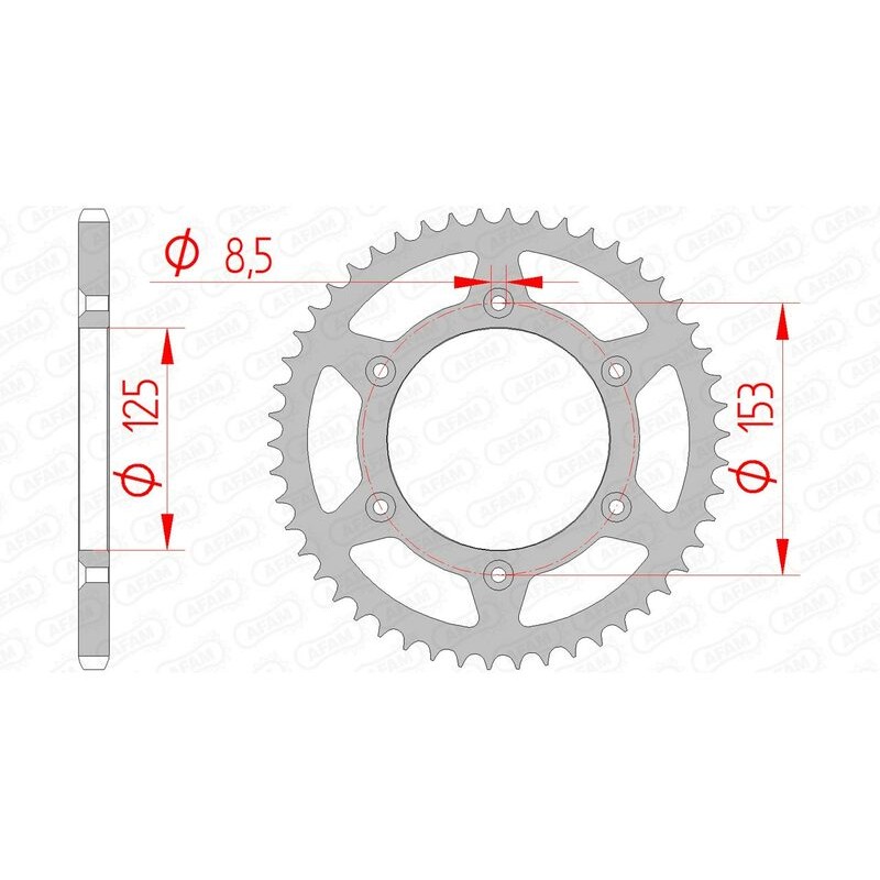 Corona AFAM acero autolimpiable 10212 - Paso 520 - motoscamaralweb.com