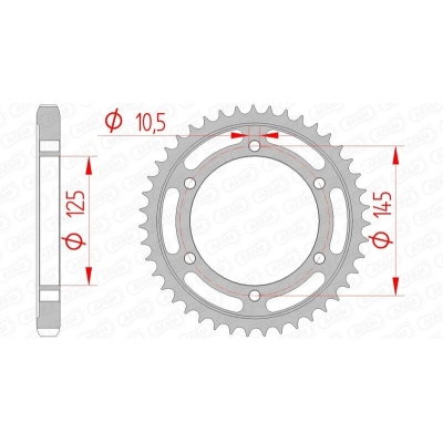 Corona AFAM acero estándar 12601 - Paso 530 - motoscamaralweb.com