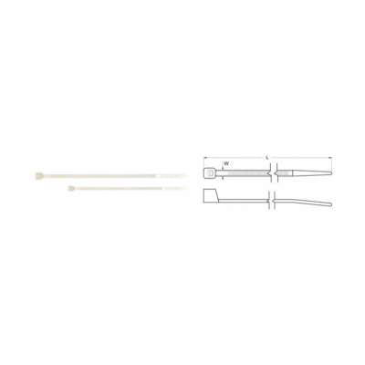 Bridas de nylon BIHR 3.6 x 203mm blanco - motoscamaralweb.com