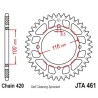 Corona JT Aluminio negro JT 461 con 51 dientes - motoscamaralweb.com