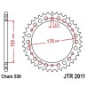 Corona JT 2011 de acero con 44 dientes autolimpiable - motoscamaralweb.com