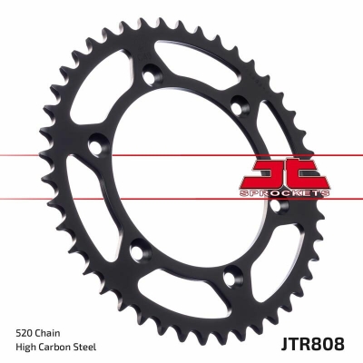 Corona JT 808 de acero con 47 dientes paso 520 autolimpiable - motoscamaralweb.com