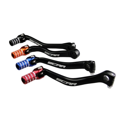 Pedal de cambio SCAR - Negro / Puntera azul - motoscamaralweb.com