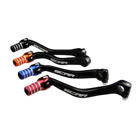 Pedal de cambio SCAR - Negro / Puntera azul - motoscamaralweb.com