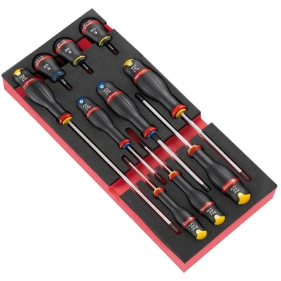 Set bandeja destornilladores estrella FACOM Protwist® 10u - motoscamaralweb.com