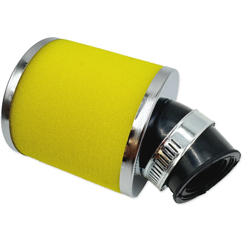 Filtro de aire V PARTS espuma 80x80mm Ø28/35mm inclinado 45° - Amarillo - motoscamaralweb.com Filtro de aire V PARTS espuma 80x80mm Ø28/35mm inclinado 45° - Amarillo - motoscamaralweb.com