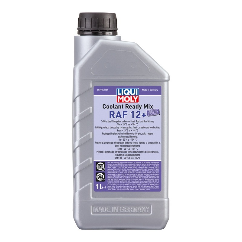 Botella de 1L líquido refrigerante anticongelante Liqui Moly Coolant Ready Mix RAF 12+ - motoscamaralweb.com Botella de 1L líquido refrigerante anticongelante Liqui Moly Coolant Ready Mix RAF 12+ - motoscamaralweb.com
