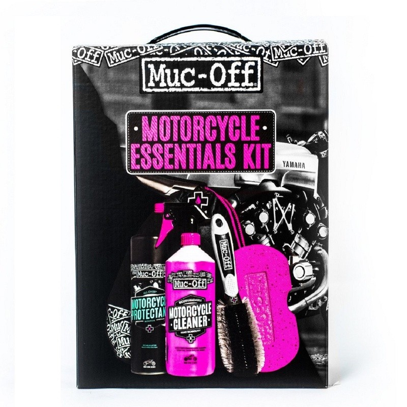 Kit completo de limpieza MUC-OFF: Protector. limpiador. esponja y cepillo - motoscamaralweb.com Kit completo de limpieza MUC-OFF: Protector. limpiador. esponja y cepillo - motoscamaralweb.com