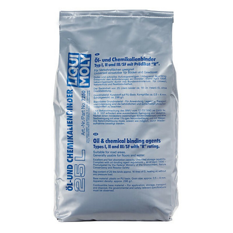 Absorbente de aceite &amp;amp; sustancias químicas Liqui Moly 25L - motoscamaralweb.com