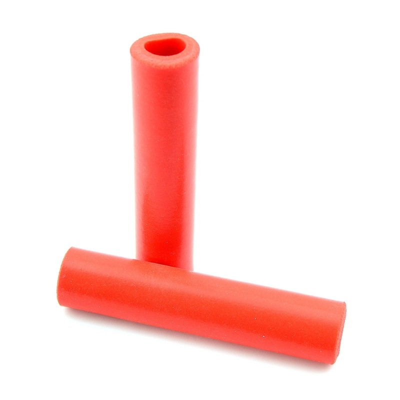 Par puños bici VELO 135mm 100% silicona rojos - motoscamaralweb.com Par puños bici VELO 135mm 100% silicona rojos - motoscamaralweb.com
