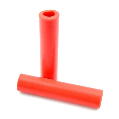 Par puños bici VELO 135mm 100% silicona rojos - motoscamaralweb.com