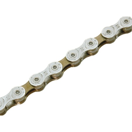 Cadena KMC Z-82 8 velocidades 114 eslabones marrón/gris - motoscamaralweb.com