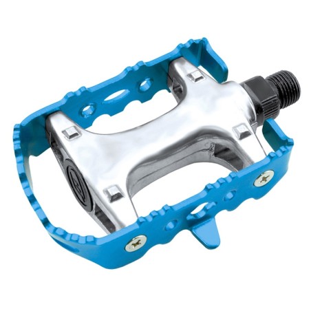 Par pedales BTT ALU. Eje CR-MO. Azul - motoscamaralweb.com