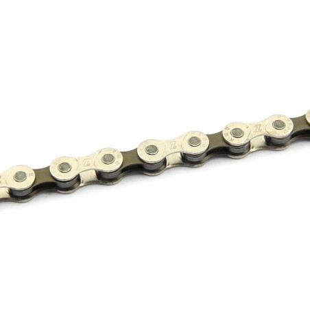 Cadena KMC Z8.1 6/7/8 velocidades 114 eslabones plata/gris - motoscamaralweb.com