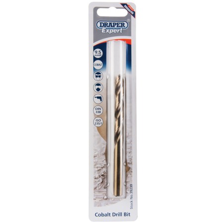 Broca Ø9.5mm cobalto DRAPER - motoscamaralweb.com
