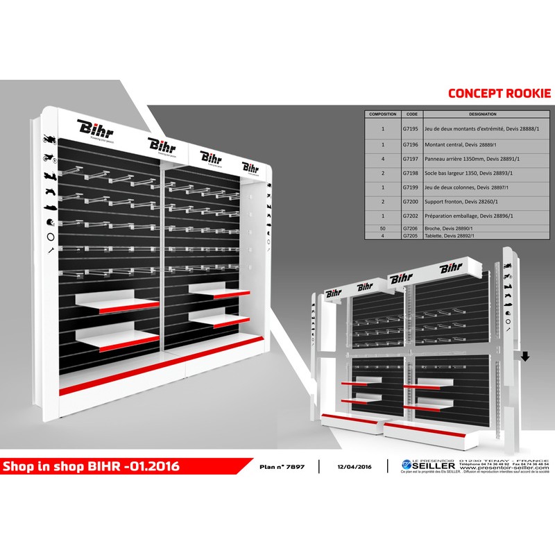 Expositor BIHR Shop-in-shop - Estanteria Extra - motoscamaralweb.com