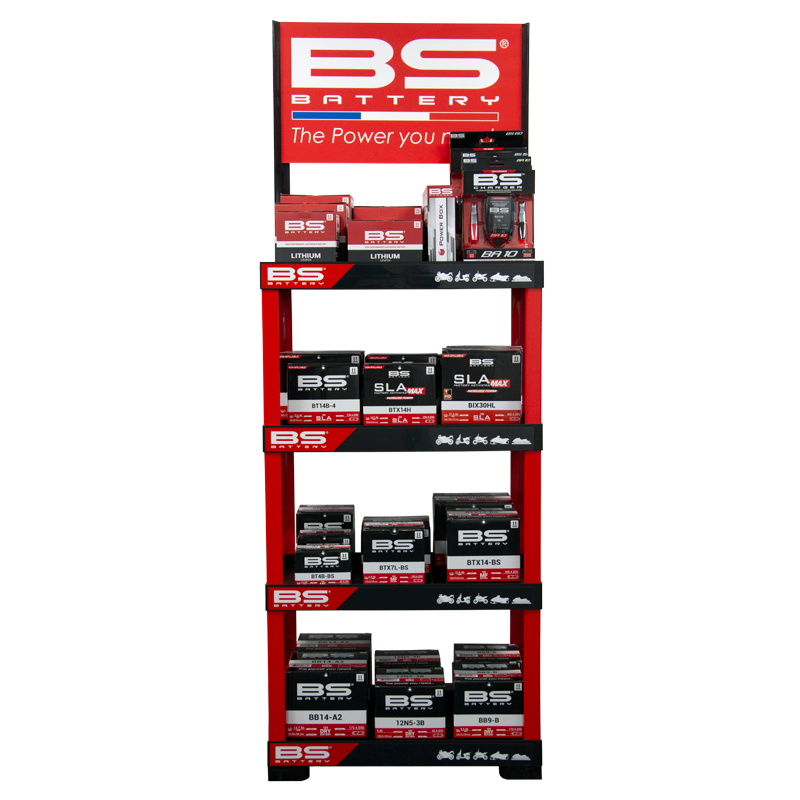 Expositor de baterías BS BATTERY - motoscamaralweb.com Expositor de baterías BS BATTERY - motoscamaralweb.com