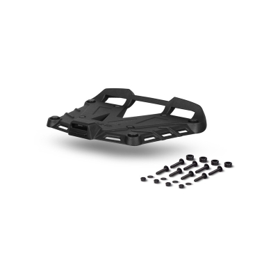 Base de aluminio negro para baules SHAD Terra Black (incluye tornillos) - motoscamaralweb.com