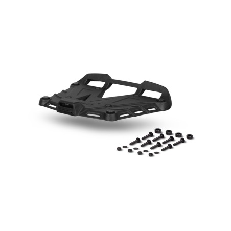 Base de aluminio negro para baules SHAD Terra Black (incluye tornillos) - motoscamaralweb.com