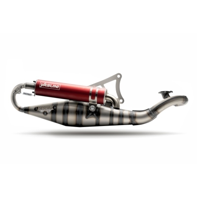 Escape YASUNI Carrera 10 homologado silencioso rojo Minarelli Horizontal - motoscamaralweb.com