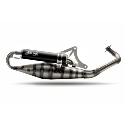 Escape YASUNI Carrera 10 homologado silencioso negro Piaggio - motoscamaralweb.com