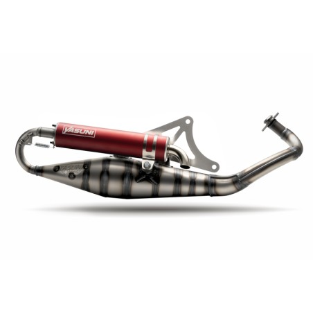 Escape YASUNI Carrera 10 homologado silencioso rojo Piaggio - motoscamaralweb.com