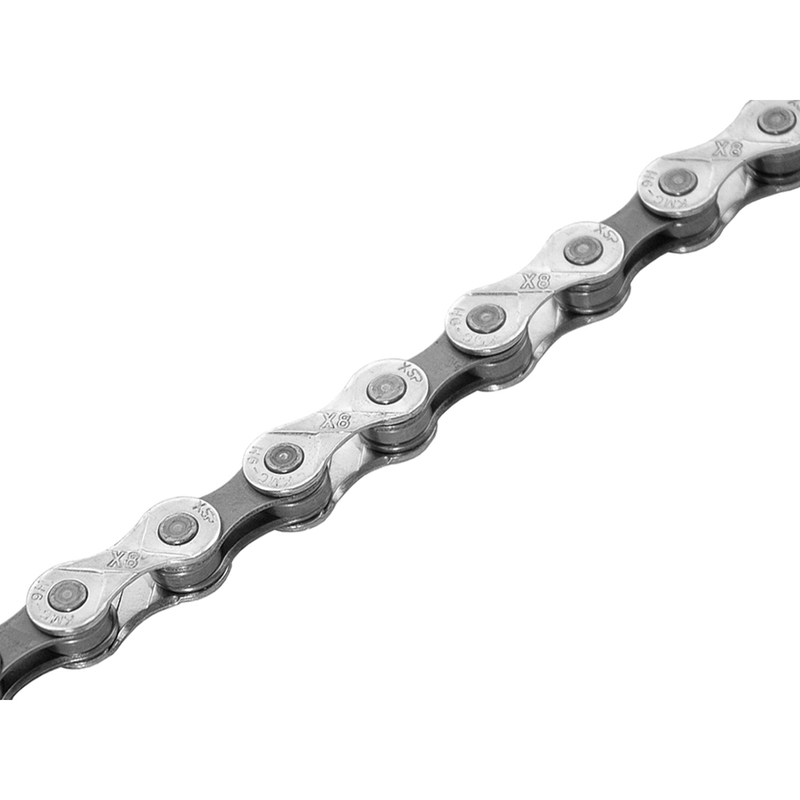 Cadena KMC X8 6/7/8 velocidades 116 eslabones plata/gris - motoscamaralweb.com Cadena KMC X8 6/7/8 velocidades 116 eslabones plata/gris - motoscamaralweb.com